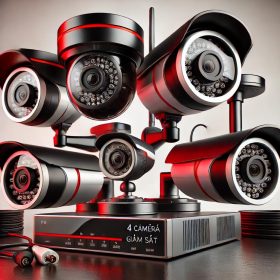 trọn bộ 4 camera có mic